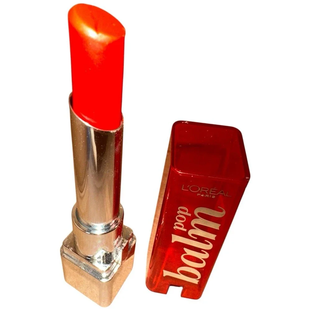L'Oreal Colour Riche Pop Balm Lipstick Fiery Red 430- Discontinued NOS Y2k Glam
